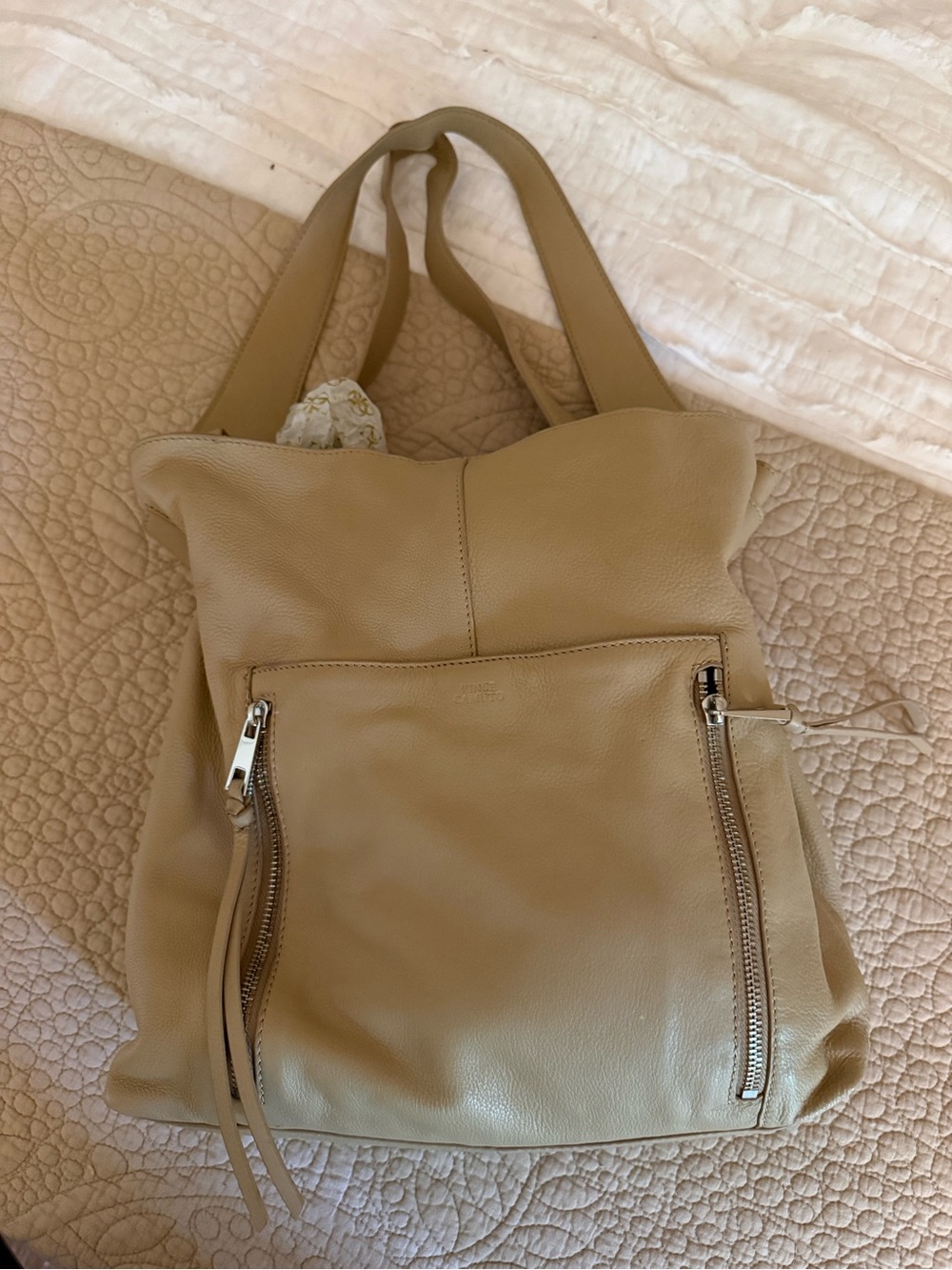 Vince Camuto Mekhi Shoulder Tote in Taupe